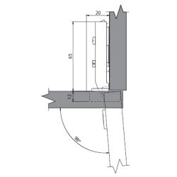 Závěs CLIP s tlumením DS, s excentrem a krytkami