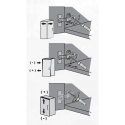 Závěs CLIP s tlumením DS, s excentrem a krytkami