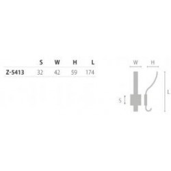 věšák Sparta, staromosaz