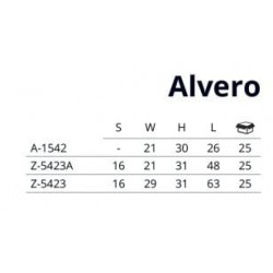 věšák Alvero, matný chrom