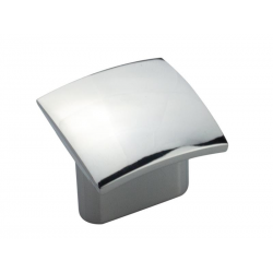 čtvercový knopek Care, lesklý chrom