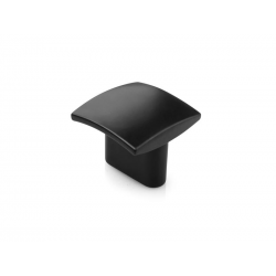 čtvercový knopek Care, černá matná