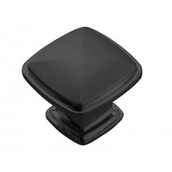 čtvercový knopek Patience, černá matná