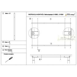 Spojovací tyč pro podnože Linear, bílá