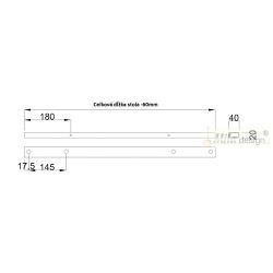 Spojovací tyč pro podnože Linear, bílá