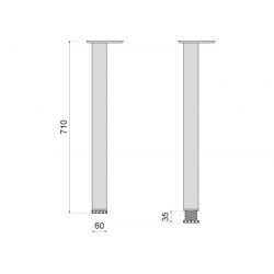 Stolní noha 60x60/710
