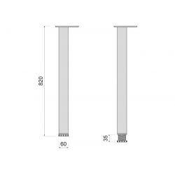 Stolní noha 60x60/820
