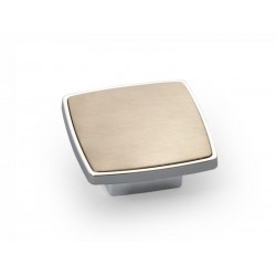 knopek Big Beat, broušený nikl/ lesklý chrom