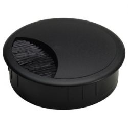 Kabelová přechodka - kulatá, s kefkou, PVC, Ø80 mm