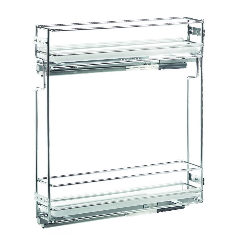 Boční koš s tlumením, skříňka 150 mm, PVC misky