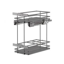 Spodní dvojkoš Galaxy, plné dno/oválny drát, antracit