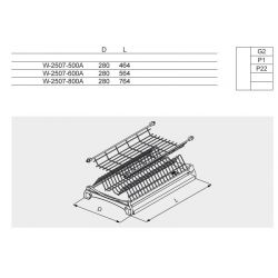 Vestavěný dvoupoličkový odkapávač standard, stříbrná
