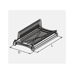 Vestavěný jednopoličkový odkapávač, stříbrný