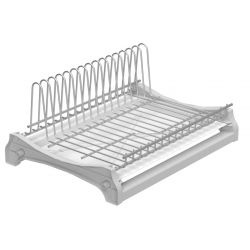 Vestavěný jednopoličkový odkapávač, stříbrný