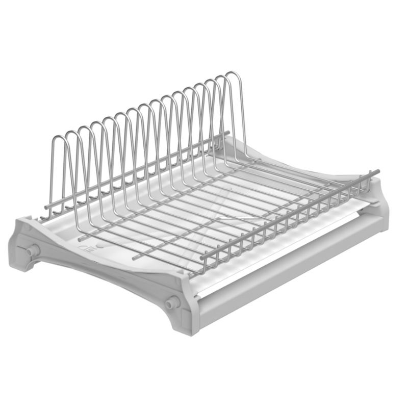 Vestavěný jednopoličkový odkapávač, stříbrný