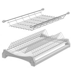 Vestavěný dvoupoličkový odkapávač standard, stříbrná