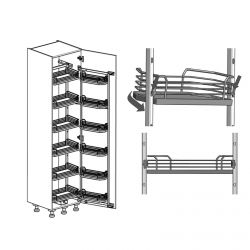 Tandem II., Arena Style, (vnitřní část), chrom/bíla