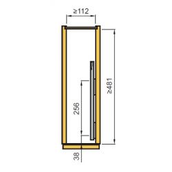 Výsuvní koš 90° s věšákem na utěrky, Arena Classic, chrom