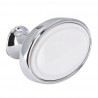 knopka Elegance ovál 1972, lesklý chrom/ bílý plast ZN1 A4