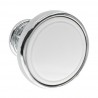 knopka Elegance kruh 1971, lesklý chrom/ bílý plast ZN1 A4
