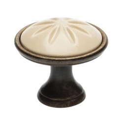 knopka Timeless 1919, staromosaz/ béžový plast ZN31 A78