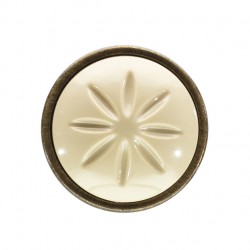 knopka Timeless 1919, staromosaz/ béžový plast ZN31 A78
