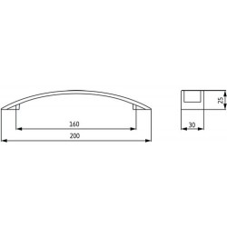 madlo Alicia 2184, nikl jemně broušený/ bílá ZN21 GH1