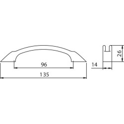 madlo Siracusa 1026, lesklý chrom ZN1