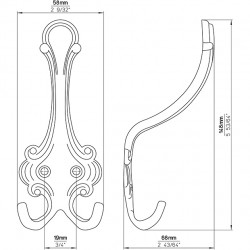 věšák Charlotte XL 430, staromosaz ZN10