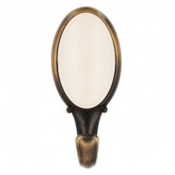 věšák Elegance 1979, staromosaz / béžový plast ZN31 A78