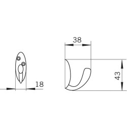 věšák Amelia 746, černá matná PB12