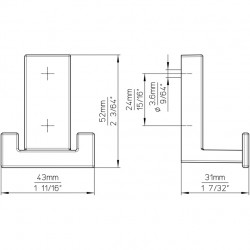věšák James 2435, nikl jemně broušený ZN21