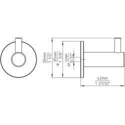 věšák Donald 1658, nerez antracit tmavý N4