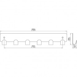 věšák Harry 1603, lesklý chrom ZN1