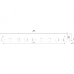 věšák Harry XL 1603, lesklý chrom ZN1