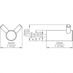 věšák Loire M 2463, ušlechtilá ocel matná ZN27