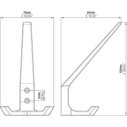 věšák Colin XL 1871, lesklý eloxovaný hliník AL62