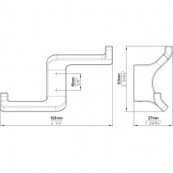 věšák Mandra 2377, lesklý chrom ZN1