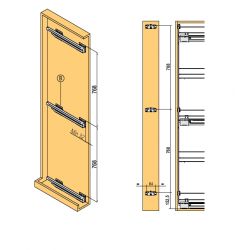 Výsuvný koš na čistíce prostředky