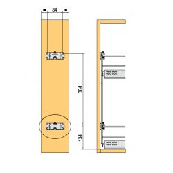 Boční koš s tlumením, skříňka 150 mm