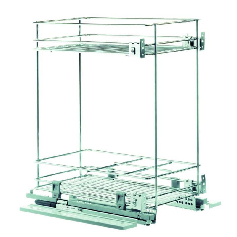 Celodrátěný koš na výsuvech s tlumením