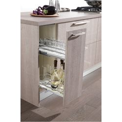 Celodrátěný koš na výsuvech s tlumením