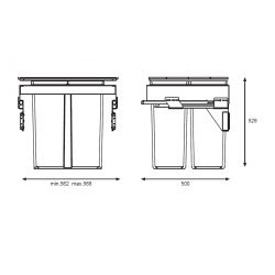 Sorter Linea 580EVO/600, 2x40 L