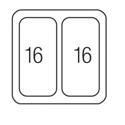 Sorter Linea 503, nerez, 2x16 L