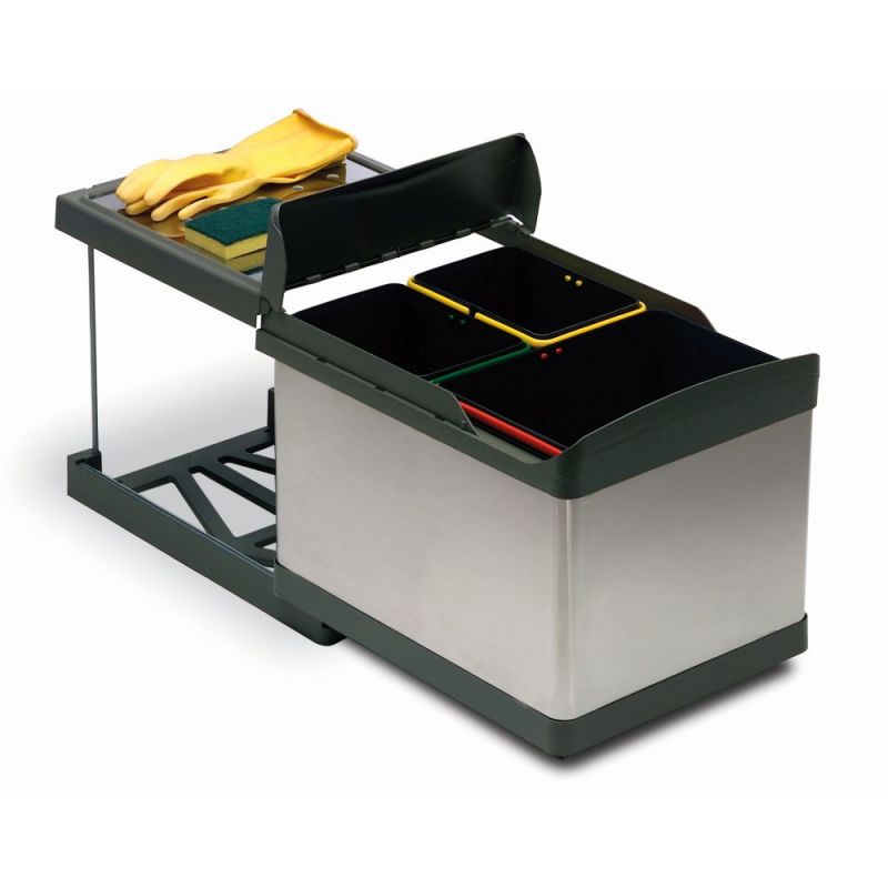 Sorter Linea 504, nerez, 2x7,5 L+16 L