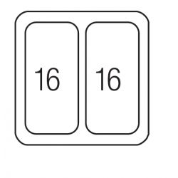 Sorter Linea 516, plast, 2x16 L