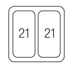 Sorter Linea 290, plast, 2x21 L