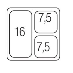 Sorter Linea 292, plast, 2x7,5L+16 L