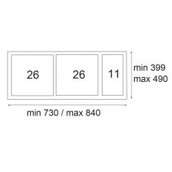 Sistema 9XL 900A, 2x26+11 L