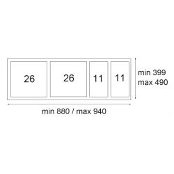 Sistema 9XL 1000A, 2x26+2x11 L